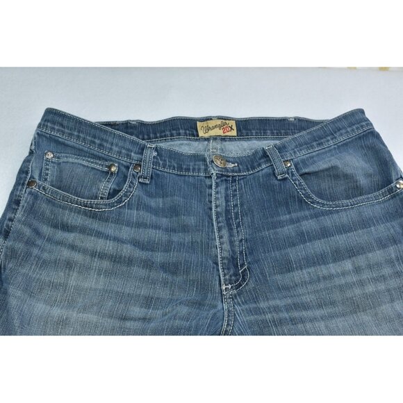 Wrangler 20X Jeans Men’s 38x32 Blue Vintage Boot Cut Denim Cowboy Style 42 Flaws - Picture 3 of 16